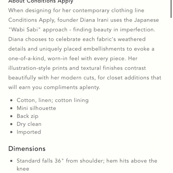 Anthropologie Conditions Apply Shift Mini Dress - Picture 4 of 8